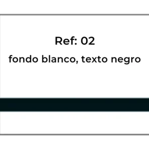 Placa Buzón. Placas Rotuladas. Fondo blanco, texto negro