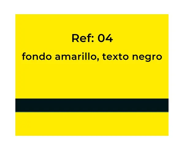 Placa Buzón. Placas Rotuladas. Fondo amarillo y texto negro