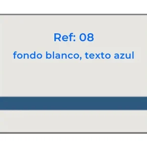 Placa Buzón. Fondo blanco y texto azul