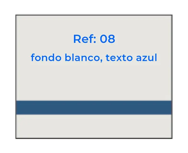 Placa Buzón. Fondo blanco y texto azul