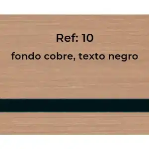 Placa Buzón. Fondo cobre y texto negro